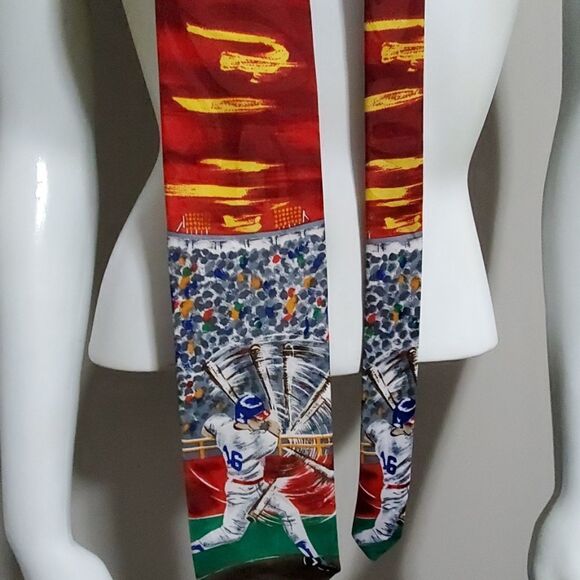 American Sports Baseball Scene Tie - Picture 2 of 4